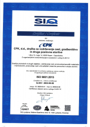 Certifikat ISO 9001-2015